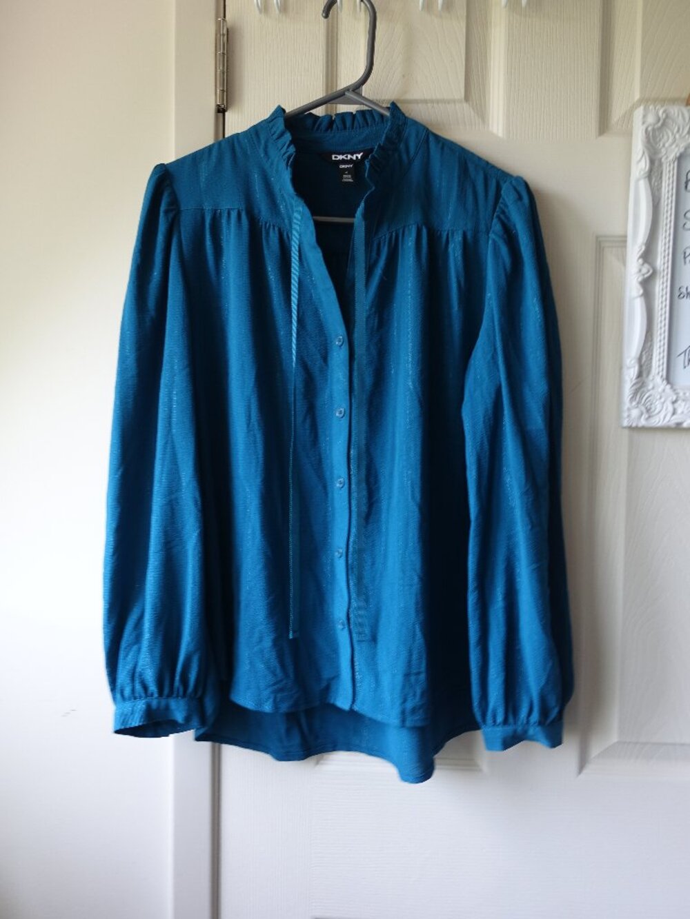 DKNY Teal Blouse